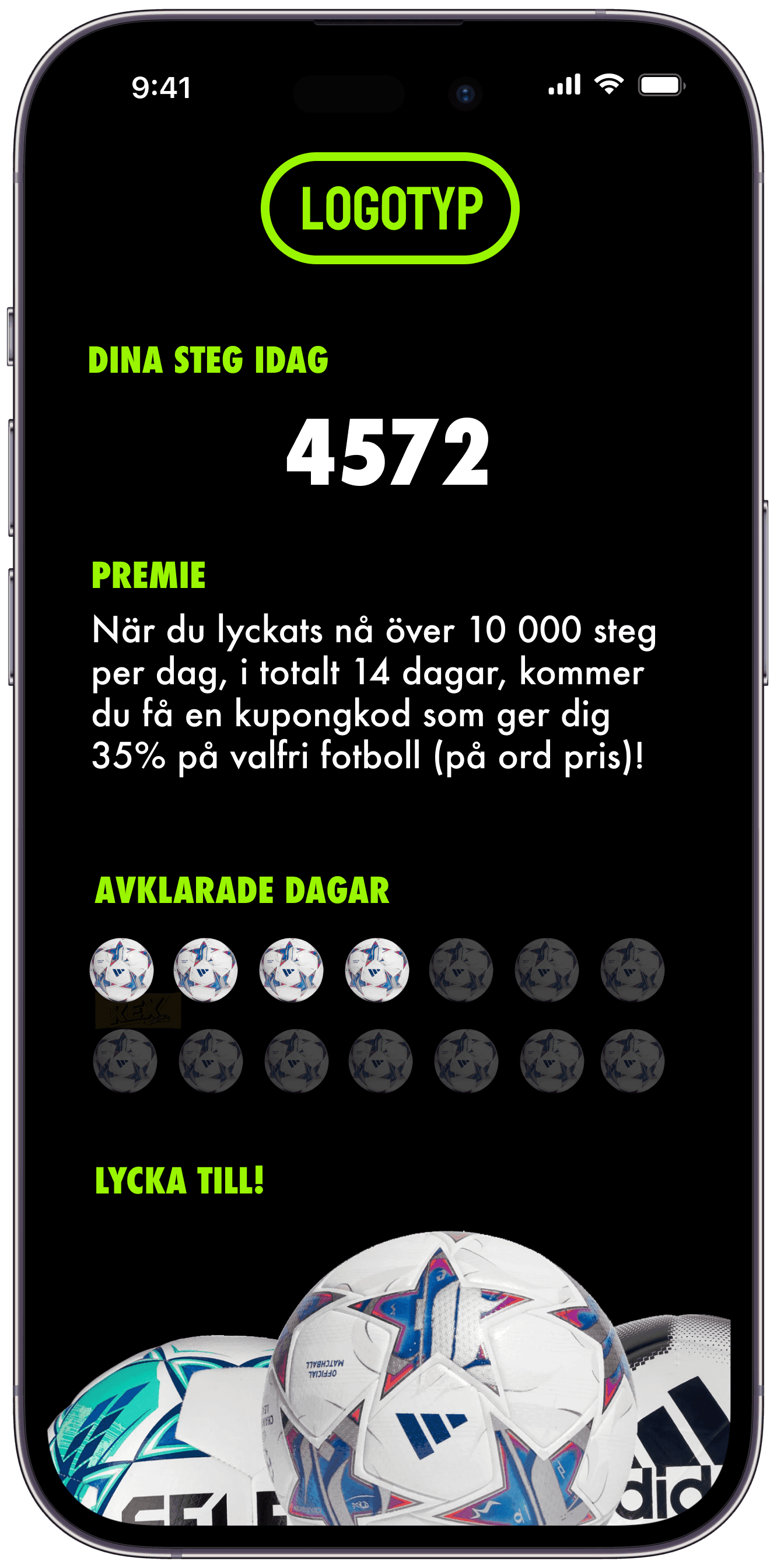 Stegutmaning Resa i Adda Steg-appen